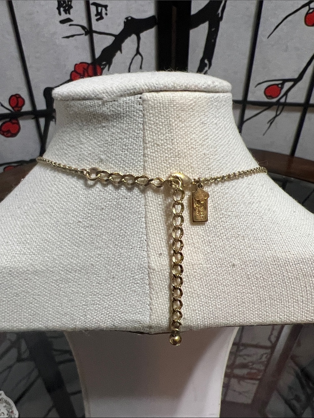 kate spade Mint Green Floral Statement Necklace - Gold Tone - Picture 2 of 6